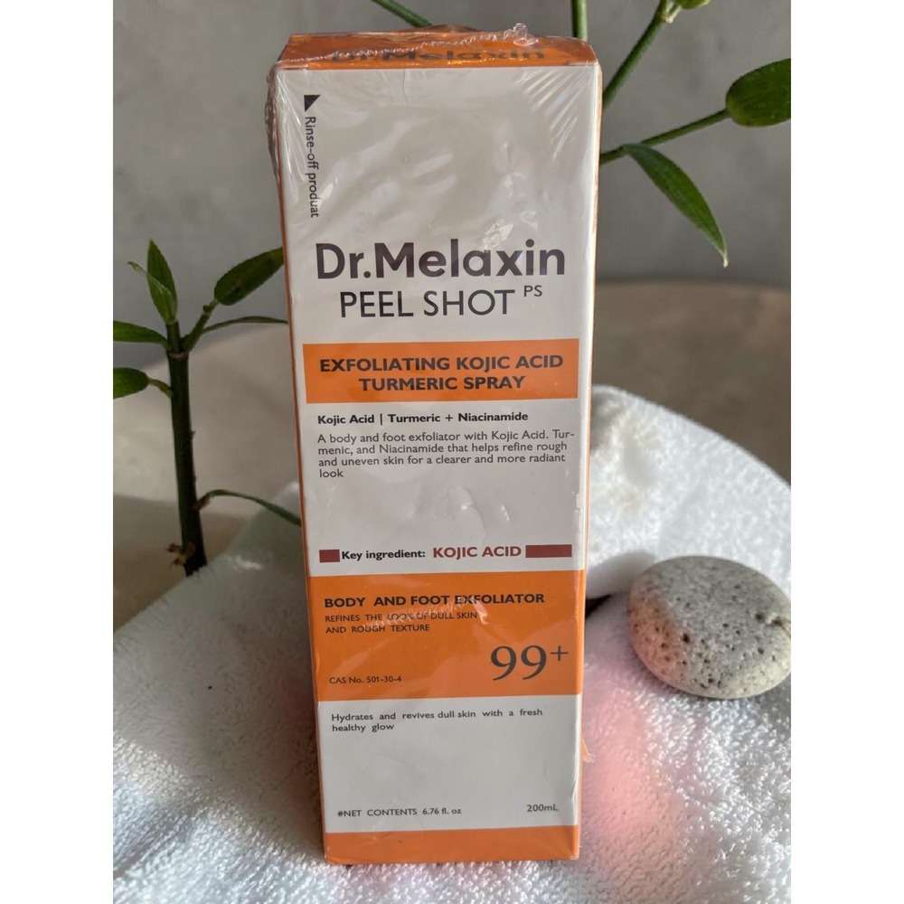 Dr. Melaxin Peel Shot PS Spray Exfoliating Kojic Acid Turmeric Body Foot 6.76 Oz